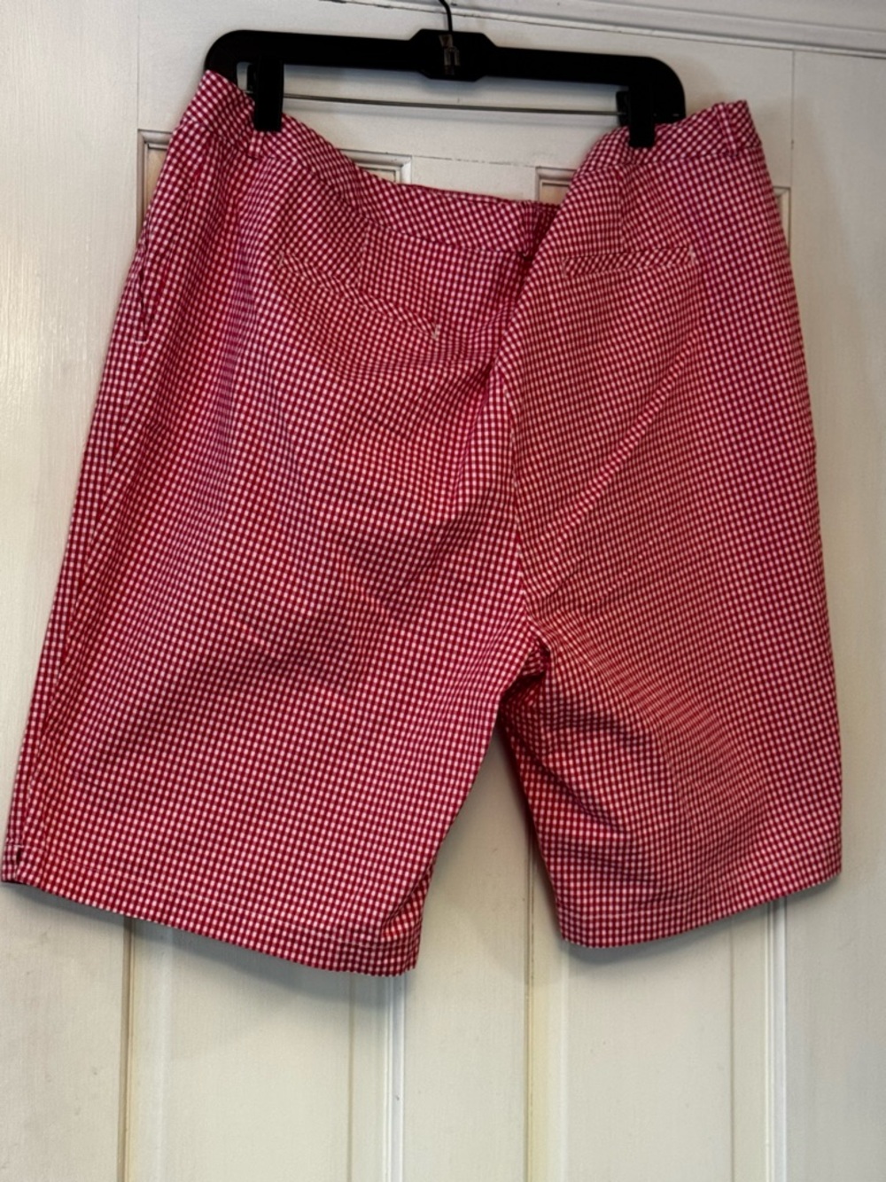 Talbots Pink and White Gingham Bermuda Shorts - Picture 2 of 7